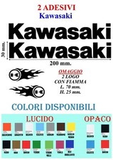 2 AdesivI KAWASAKI + 2 OMAGGI LOGO tuning decals sticker car casco moto SCOOTER 