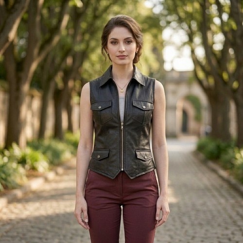 Gilet caldo donna vera - , pelle