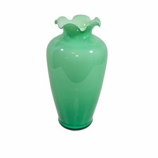 Vaso vetro verde opalino con