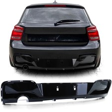 Diffusore posteriore nero lucido adatto per BMW Serie 1 F20 F21 114 116 118 120 2011-2015