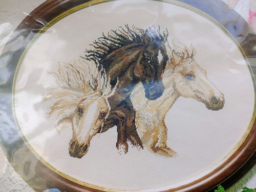 Kit punto croce cavalli 40x50