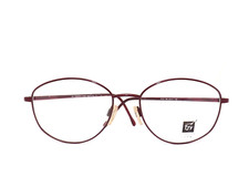 montatura per occhiali da vista uomo made in italy titanio rosso anni 90 try