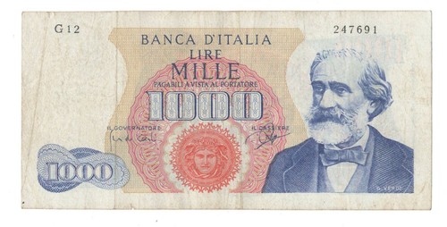 1000 lire giuseppe verdi - lire, i°