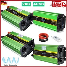 Inverter 4000W 8000W 12V 24V a 230V 4USB AC Sinusoidale Puro Convertitore di Tensione