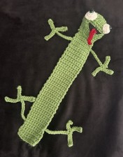 Frog Bookmark, Crochet frog