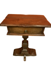 Rustico piccolo tavolino con cassettino arte povera del XX secolo