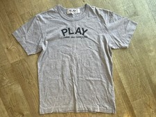 FANTASTICA T-SHIRT PLAY COMME DES GARCONS S/S GRIGIA - LOGO STAMPATO - TAGLIA LARGE