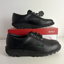 Scarpe Kickers uomo Kick Lo nere taglia UK 9 EU 43 pura pelle M core stringate nuove