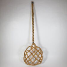 S942 VECCHIO BATTIPANNI BATTI PANNI IN VIMINI VINTAGE 68 cm