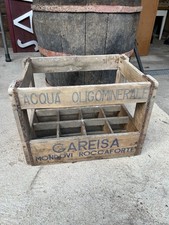 Cassetta Cassa Legno Vintage Acqua Oligominerale Gareisa Roccaforte Mondovì