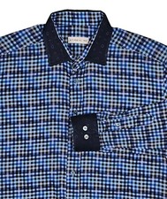 ETRO Navy Blue Check Print