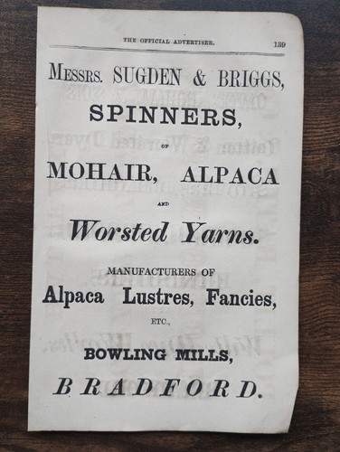 Sugden briggs bowling - sugden, &