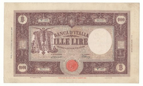 1000 lire grande - m, (
