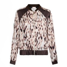 LIU-JO GIACCA DONNA BOMBER IN RASO STAMPATO ANIMALIER TA5197 125