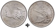 REPUBBLICA ITALIANA 500 lire 1961 FDC ARGENTO Centenario Unità d'Italia