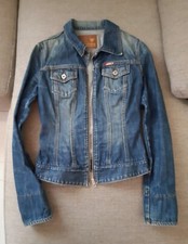 Giubbotto di Jeans Donna GUESS JEANS Taglia Small, Vestibilità Aderente 