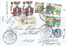  13429 - REPUBBLICA - Storia Postale - Calcio FOOTBALL  busta 1992  Raybaudi 