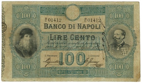 100 lire banco napoli - banco,