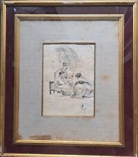 Quadro Antico.Domenico Morelli,china su carta;misure del solo disegno cm 12.5x17
