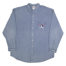 Camicia In Cotone Blu A Quadri