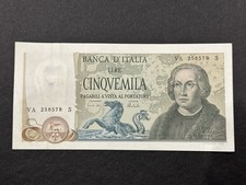 Banconota 5000 Lire Colombo