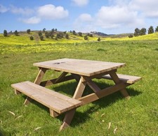 VERDELOOK Tavolo Pic Nic in Legno impregnato 180x120x70 cm