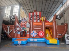 Gioco Gonfiabile Multigioco Viking Con Scivolo  6,2x5x6 H