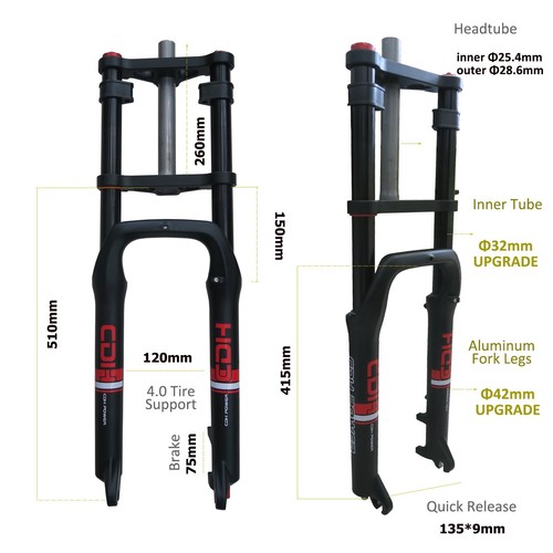 Forcella 0 fat tire - forcella, 26"