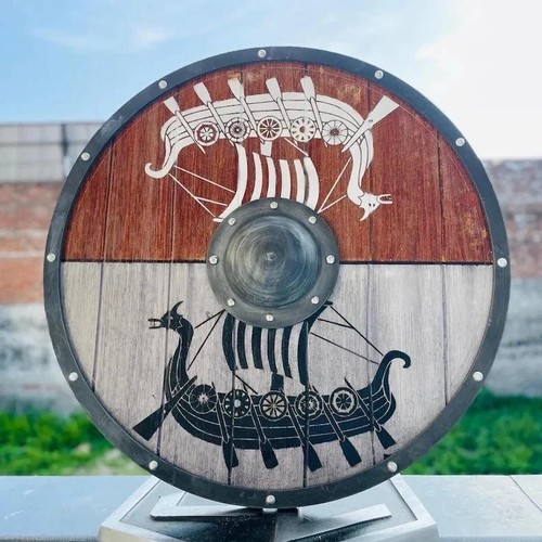 Drakkar ship design - ship, shield