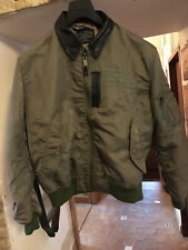 Avirex Bomber Da Pilota Vintage Verde Taglia L Originale Americano