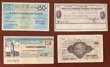 4 Mini Assegni da 150 Lire del