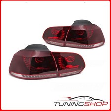 LDVWU7 FARI FANALI POSTERIORI A LED ROSSO BIANCO SEQ per VW GOLF 6 08-13 TuningS