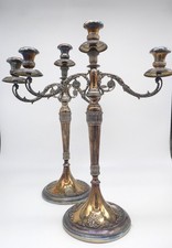 Coppia candelabri in argento