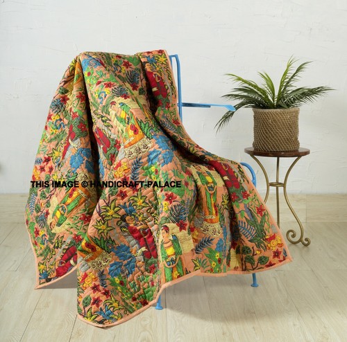 Coperta cotone kantha fatta - cotone,