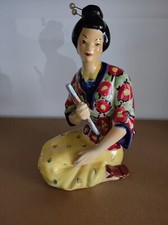 Coronetti Cunardo - Bottiglia Scultura Geisha in ceramica colorata - Anni '50
