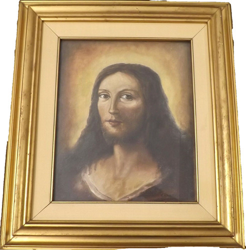 Quadro olio tavola - tavola, volto