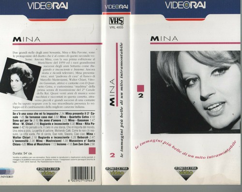 Mina rara videocassetta - mina,