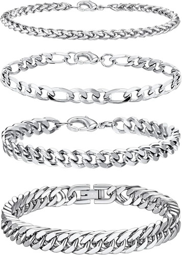 Piece men bracelet silver - 4, men's