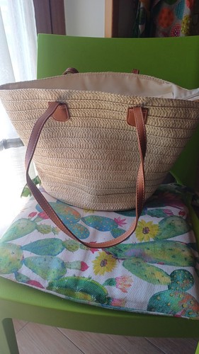 Coffa borsa paglia con - paglia,