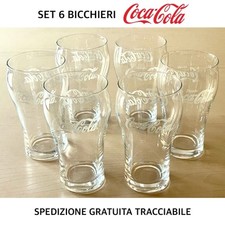 6 BICCHIERI GRANDI • Coca Cola • CONTOUR 0,5 LT • Originali Da Collezione •