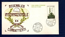 ITALIA 1959 ASSEMBLEA EX COMBATTENTI SU BUSTA PRIMO GIORNO
