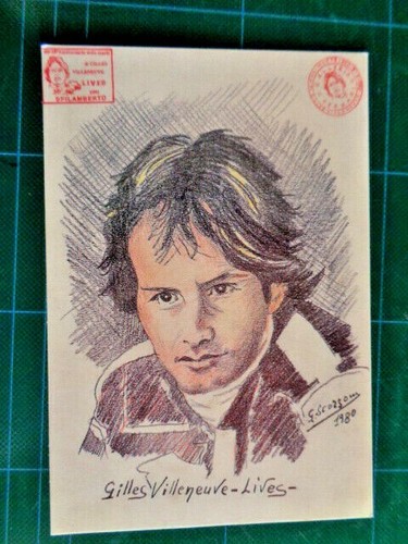 Gilles villeneuve cartolina - gilles, villeneuve,