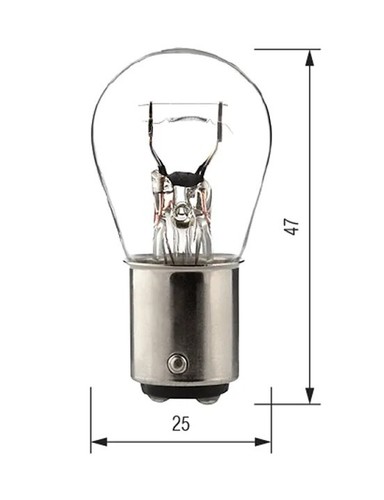 Lampada p21 bay15d 12v - p21, 5w