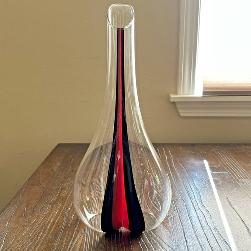 Decanter vino vetro artistico