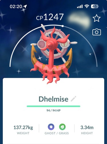 Shiny dhelmise pokemon gen7 - shiny,