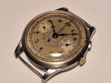 orologio cronografo vintage progetto Valjoux mono pusher misura 37 mm