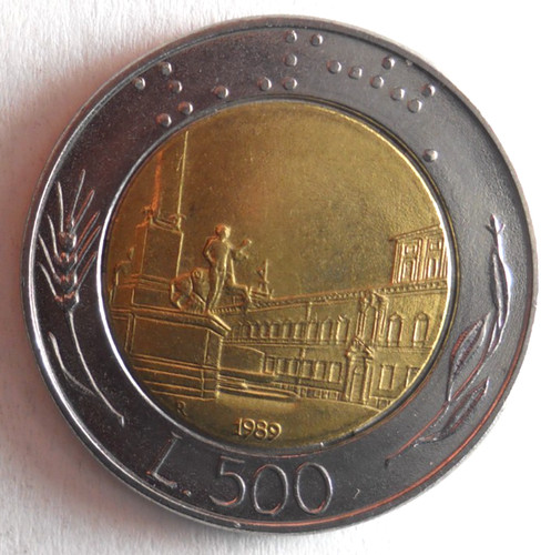 1989 italy 500 lire - italy,