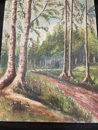 Tableau ancien sous bois - tableau,