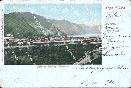 Bs302 cartolina sarnico - cartolina, veduta