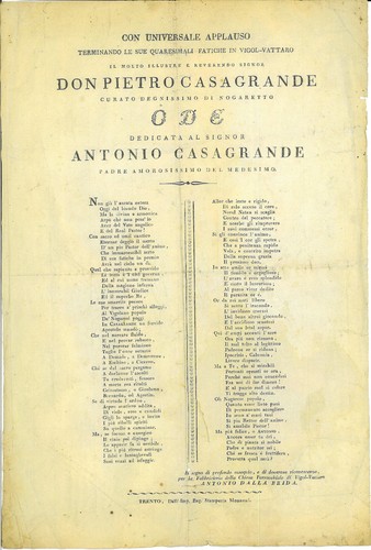 Vigol vattaro ode don - ode, di